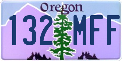 OR license plate 132MFF