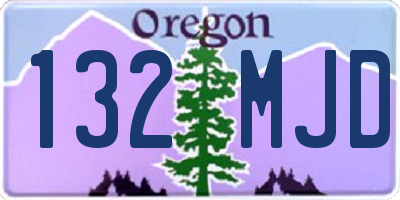 OR license plate 132MJD