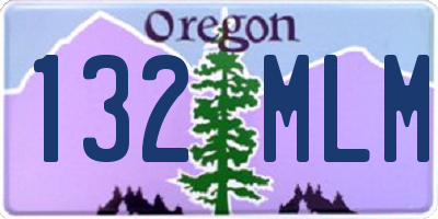 OR license plate 132MLM