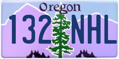 OR license plate 132NHL