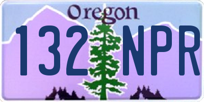 OR license plate 132NPR