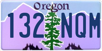 OR license plate 132NQM