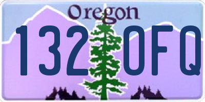 OR license plate 132OFQ