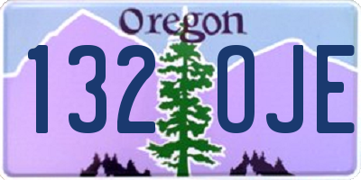 OR license plate 132OJE
