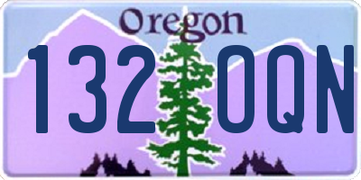 OR license plate 132OQN