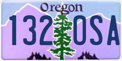 OR license plate 132OSA