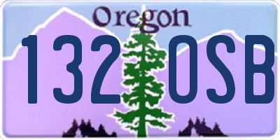 OR license plate 132OSB