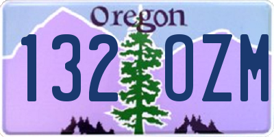 OR license plate 132OZM