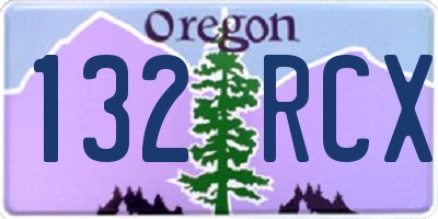 OR license plate 132RCX