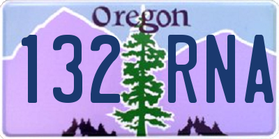 OR license plate 132RNA