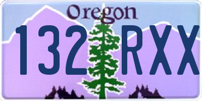 OR license plate 132RXX