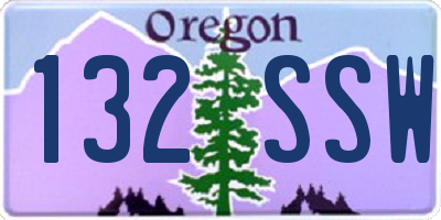 OR license plate 132SSW