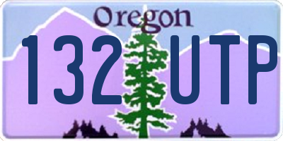 OR license plate 132UTP