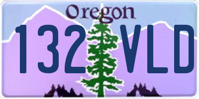 OR license plate 132VLD