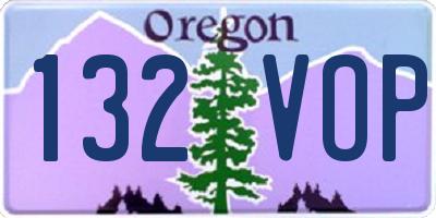 OR license plate 132VOP