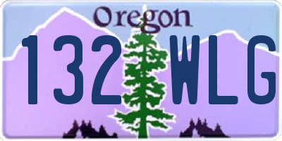 OR license plate 132WLG