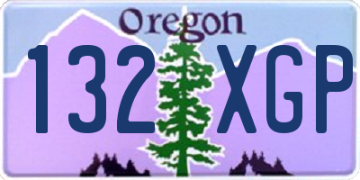 OR license plate 132XGP