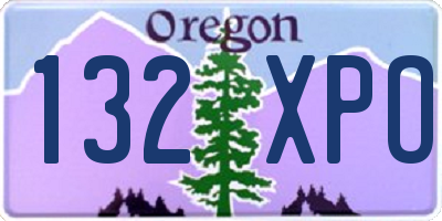 OR license plate 132XPO