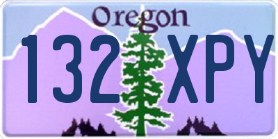 OR license plate 132XPY