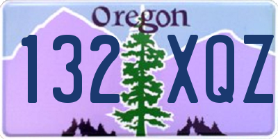 OR license plate 132XQZ