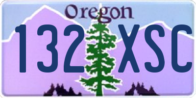 OR license plate 132XSC