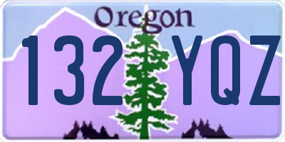OR license plate 132YQZ