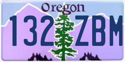 OR license plate 132ZBM