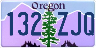 OR license plate 132ZJQ