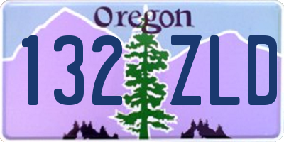 OR license plate 132ZLD