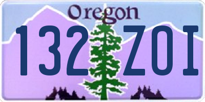 OR license plate 132ZOI