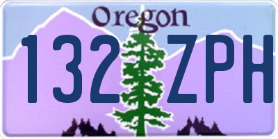 OR license plate 132ZPH