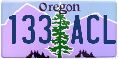 OR license plate 133ACL