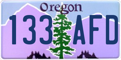 OR license plate 133AFD