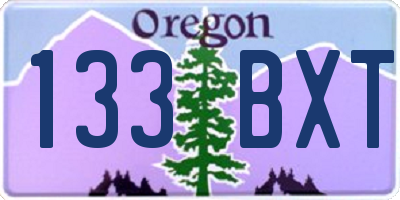OR license plate 133BXT