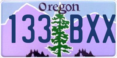 OR license plate 133BXX