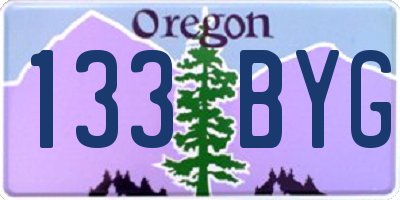 OR license plate 133BYG