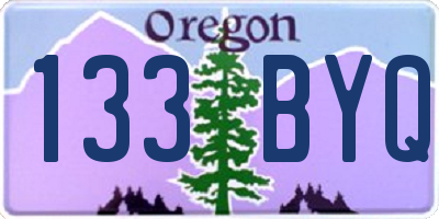 OR license plate 133BYQ