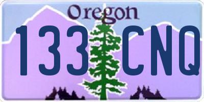 OR license plate 133CNQ