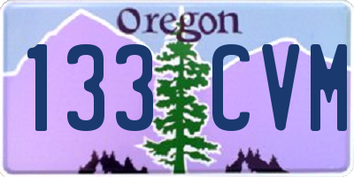 OR license plate 133CVM