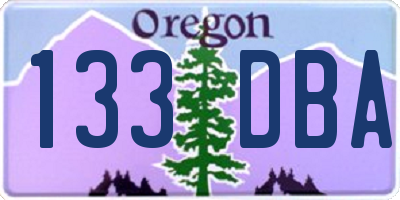 OR license plate 133DBA