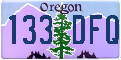 OR license plate 133DFQ
