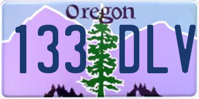 OR license plate 133DLV