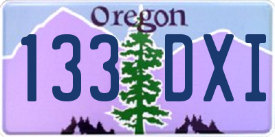 OR license plate 133DXI