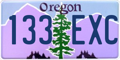 OR license plate 133EXC