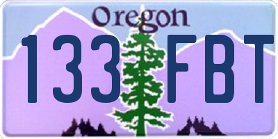 OR license plate 133FBT