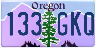 OR license plate 133GKQ
