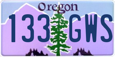 OR license plate 133GWS