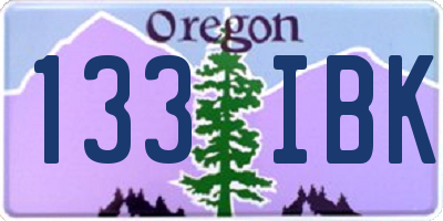 OR license plate 133IBK