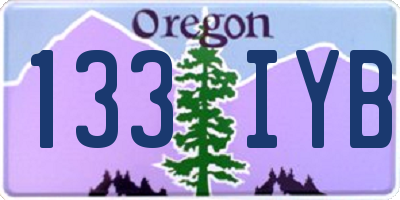 OR license plate 133IYB