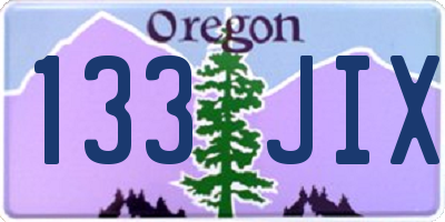 OR license plate 133JIX